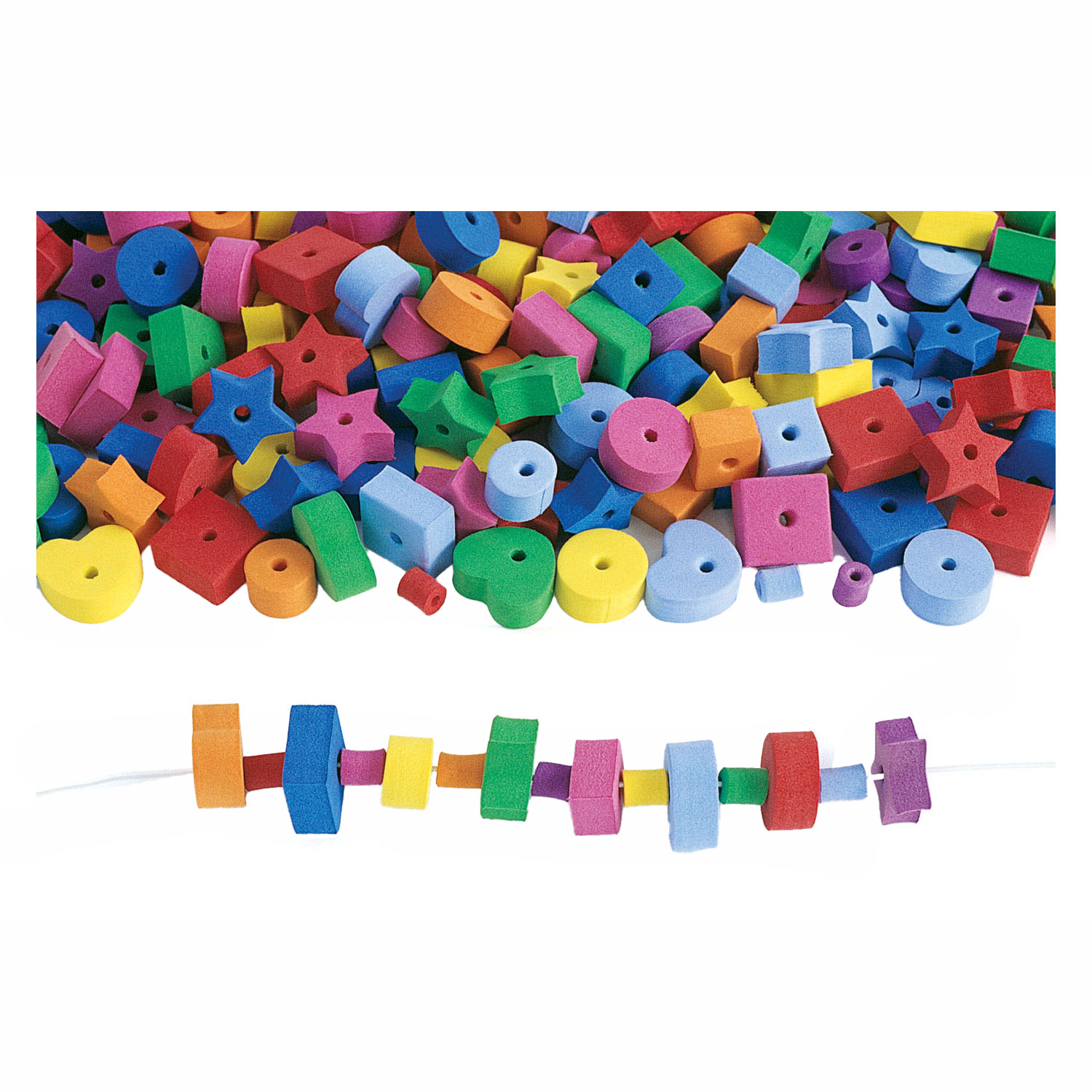 Colorations - Ensemble de perles de figurines en mousse, 500 pièces.