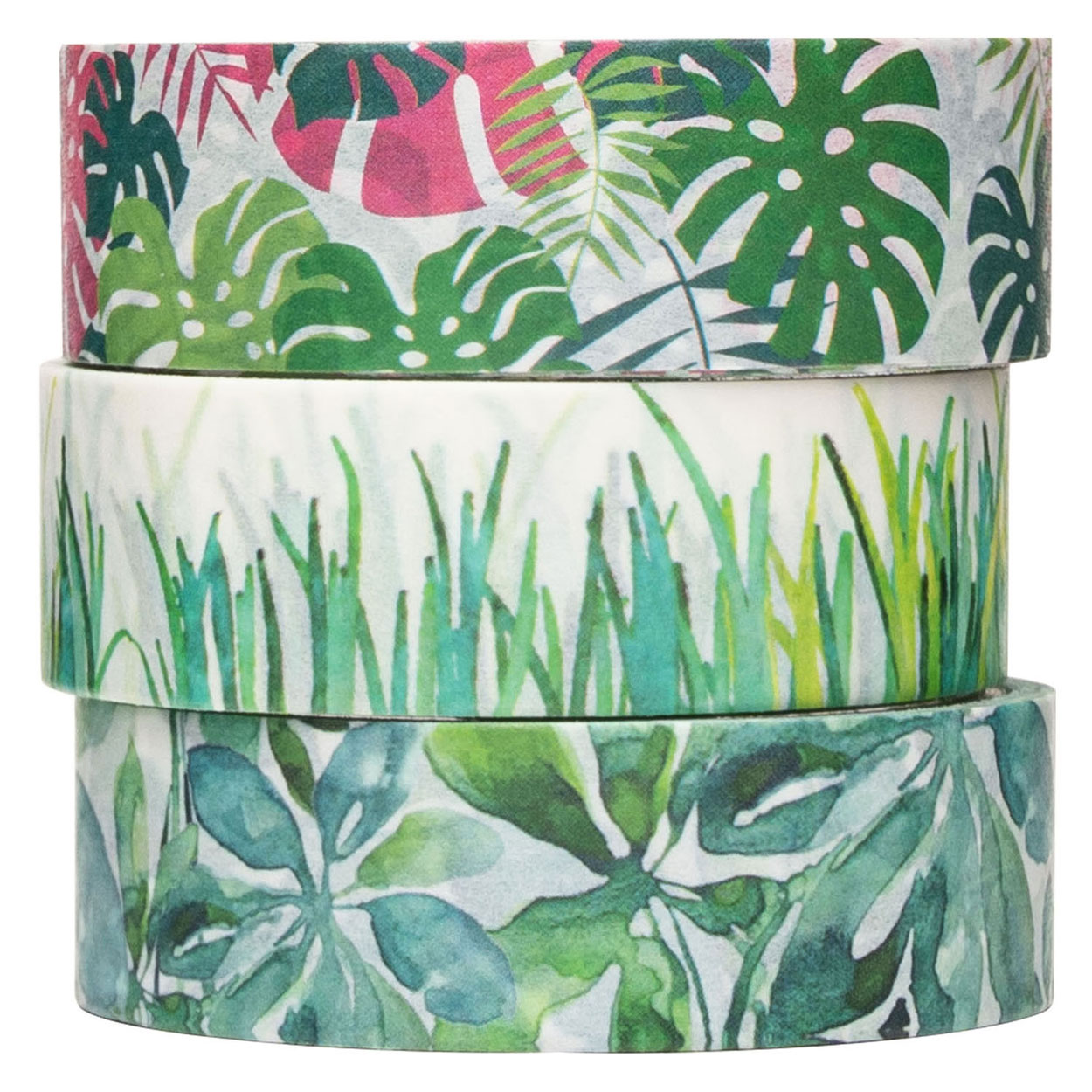 Colorations - Washi Tape Plants 3 Rollen, 5mtr.