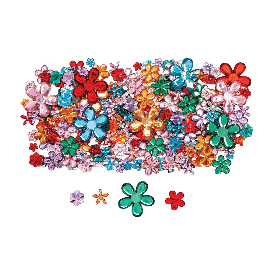 Colorations - Strass fleurs colorées, 300 pièces.