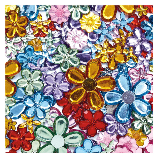 Colorations - Strass fleurs colorées, 300 pièces.
