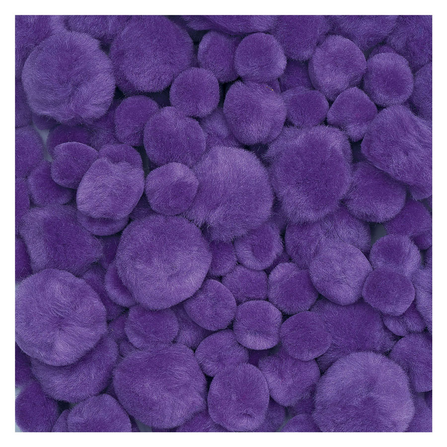 Colorations - Pompons Violets, 100pcs.
