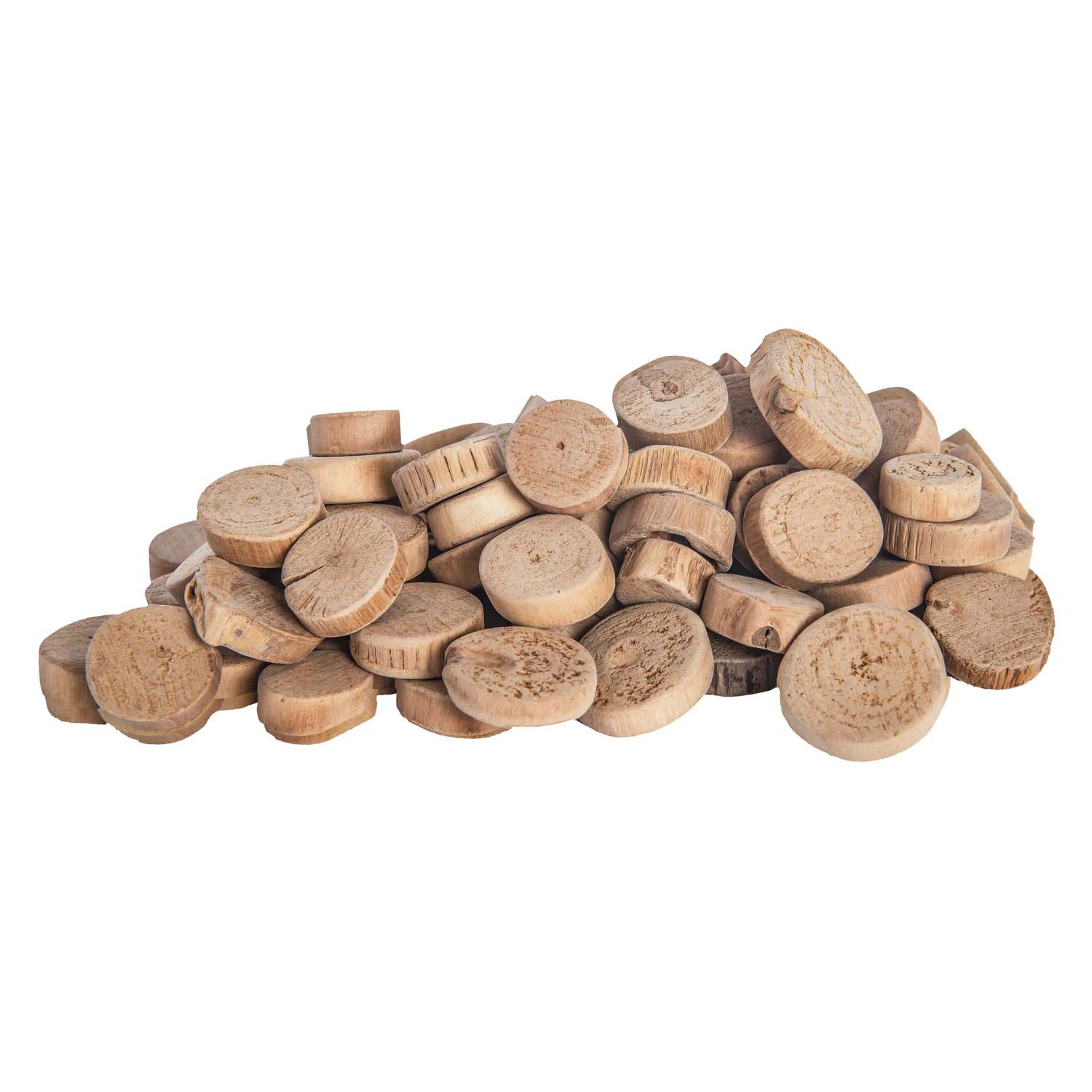 Petites rondelles de bois rondes - 1 kg