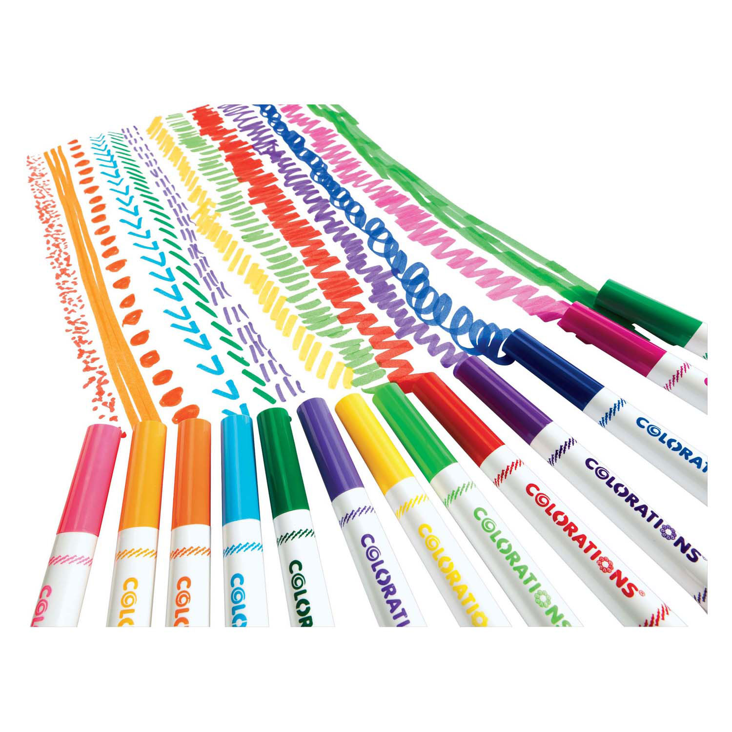 Colorations- Uitwasbare Dikke Markers - 16 Kleuren, 256st.