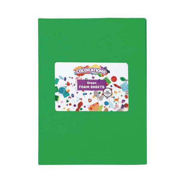 Colorations - Feuilles de mousse vertes, 10 pièces.