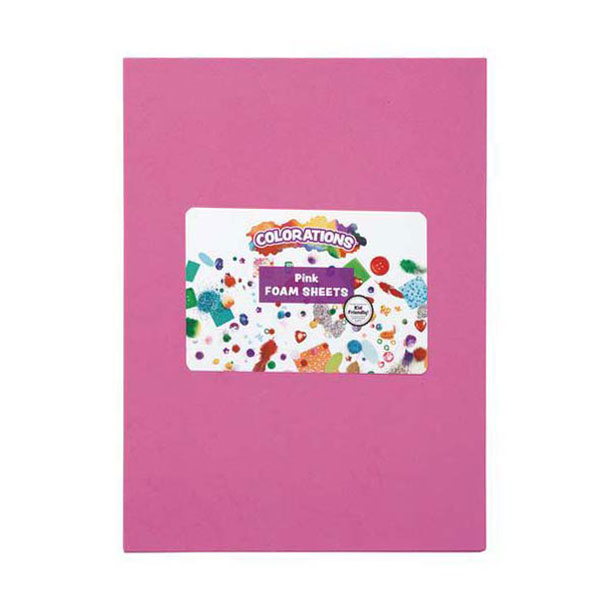 Colorations - Feuilles de mousse rose, 10 pièces.