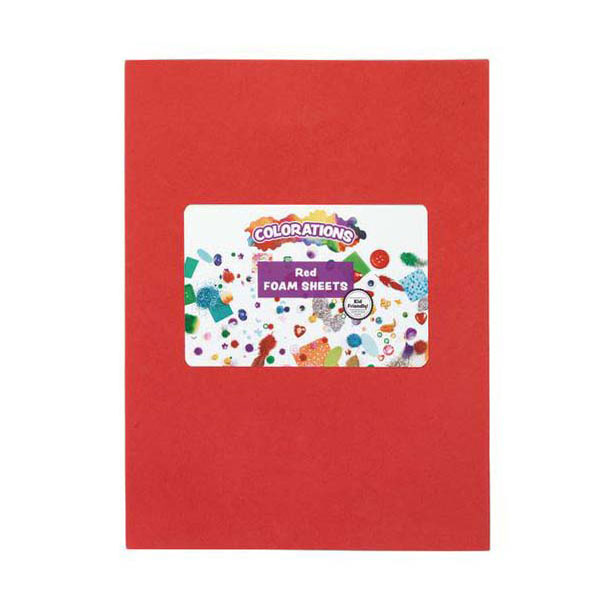 Colorations - Feuilles de mousse Rouge, 10 pcs.