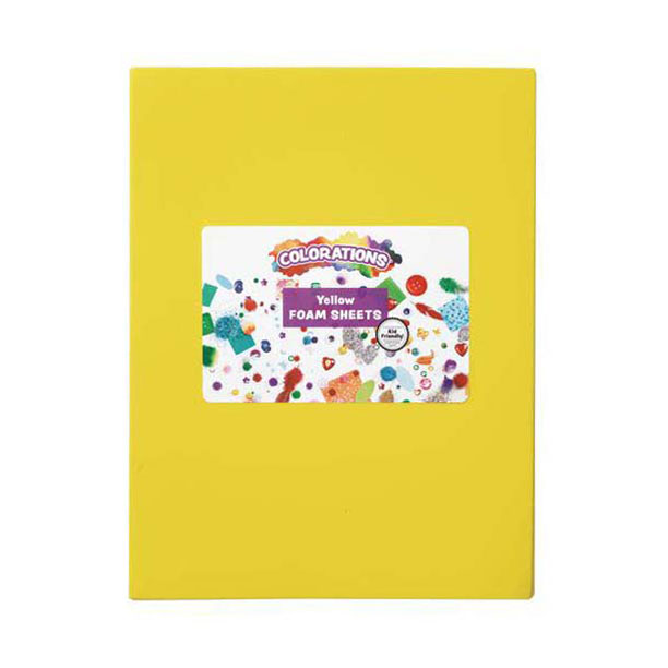 Colorations - Feuilles de mousse Jaune, 10 pcs.