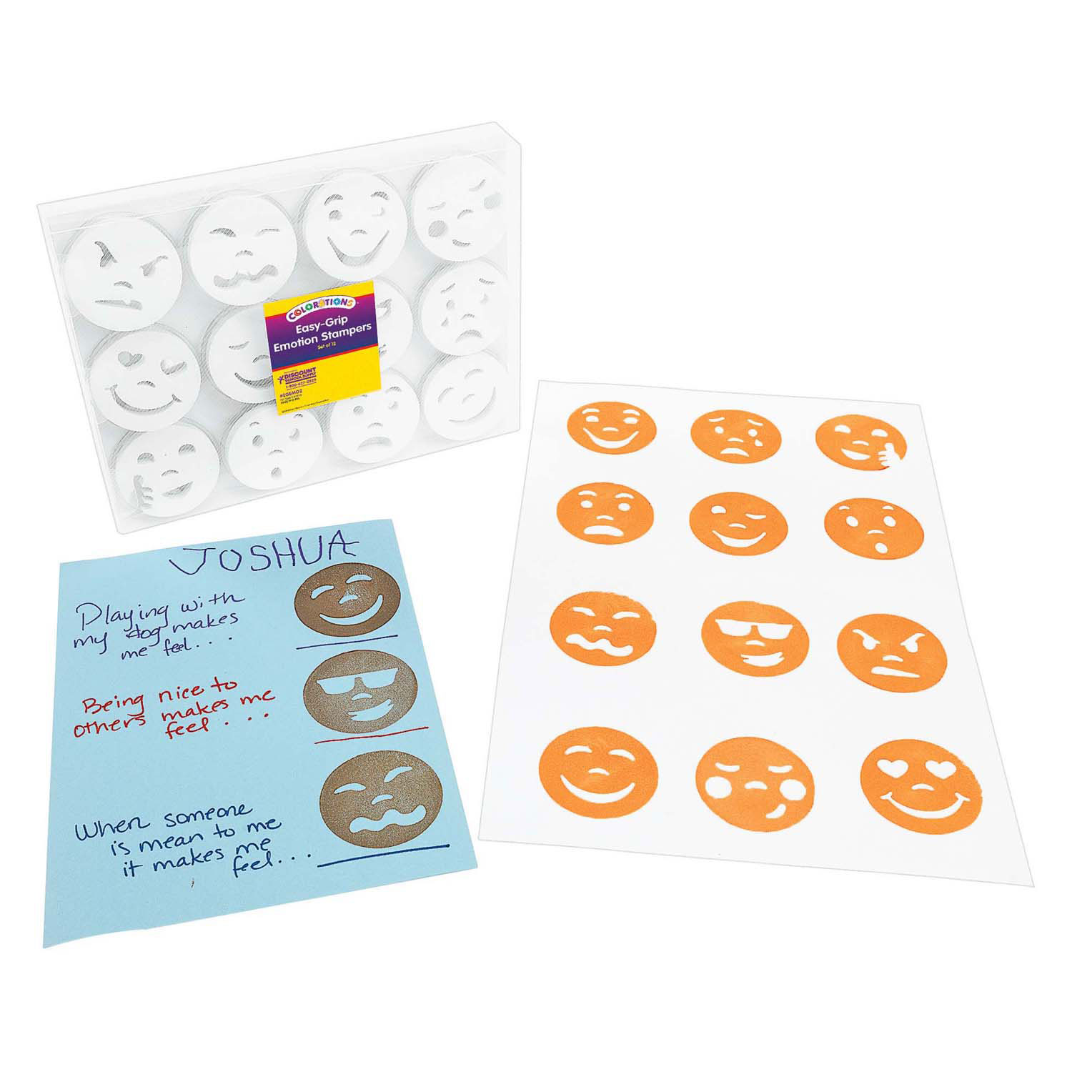 Colorations - Easy Grip Emotiestempels, 12st.