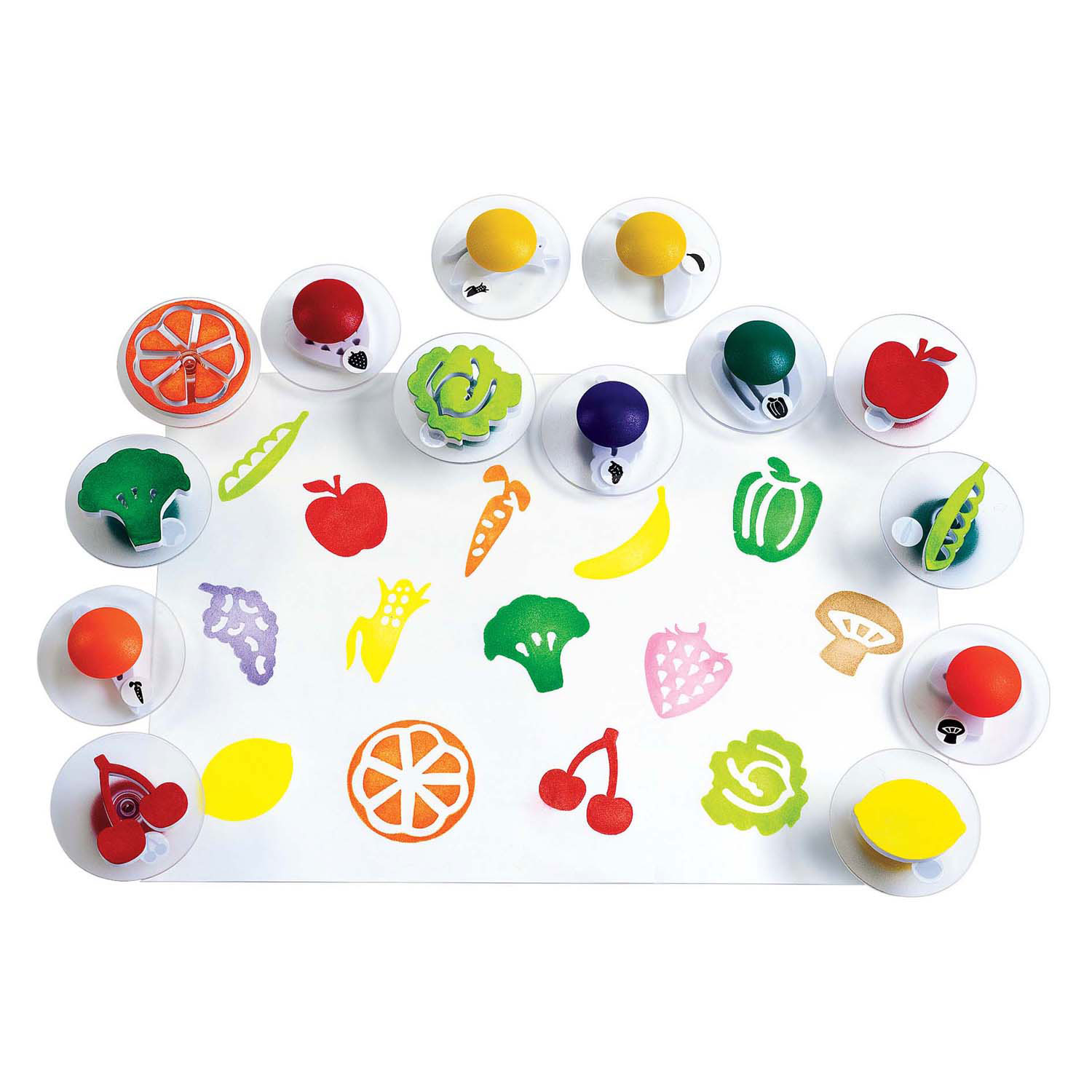 Colorations - Tampons Fruits et Légumes, 14pcs.