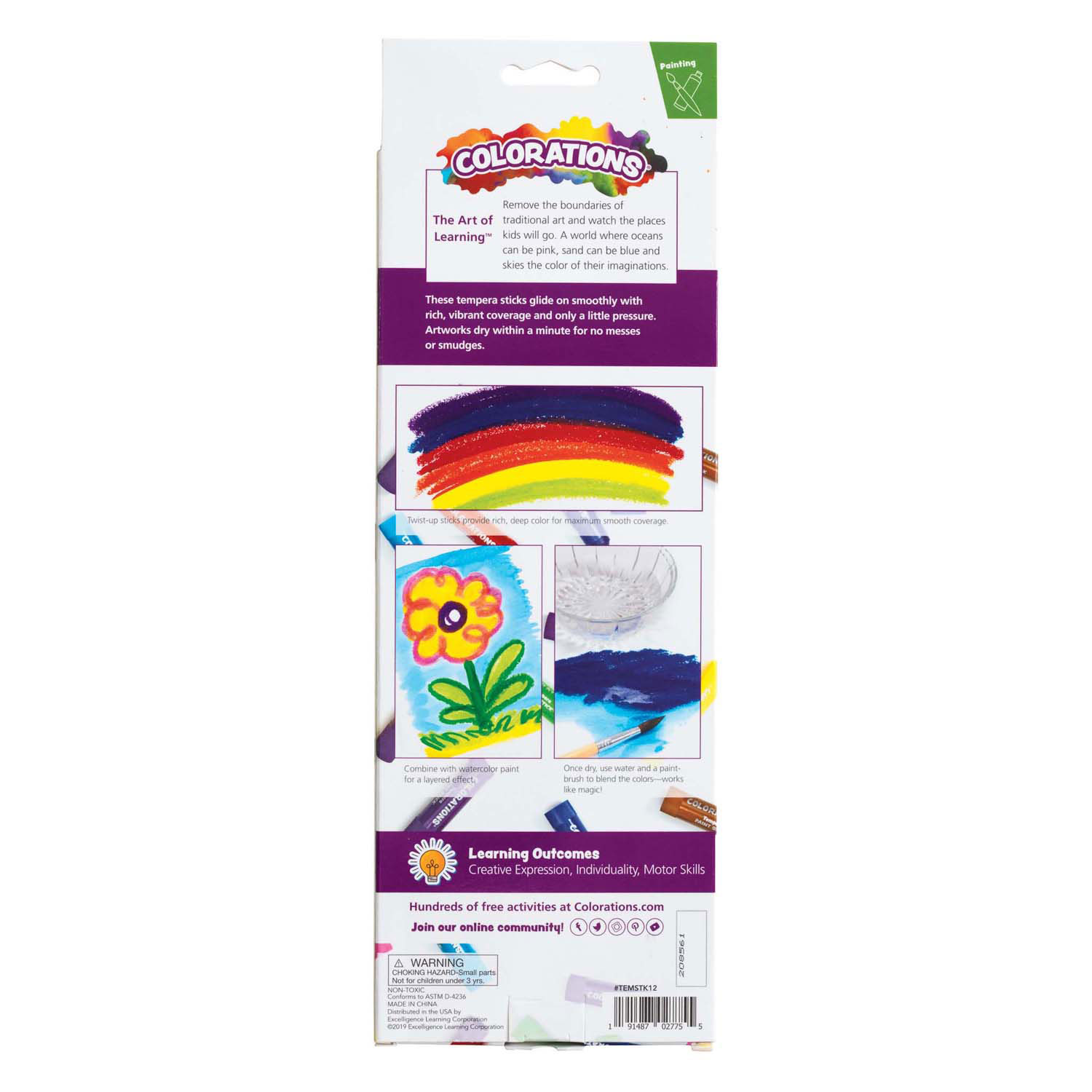 Colorations - Verfsticks - 12 Kleuren