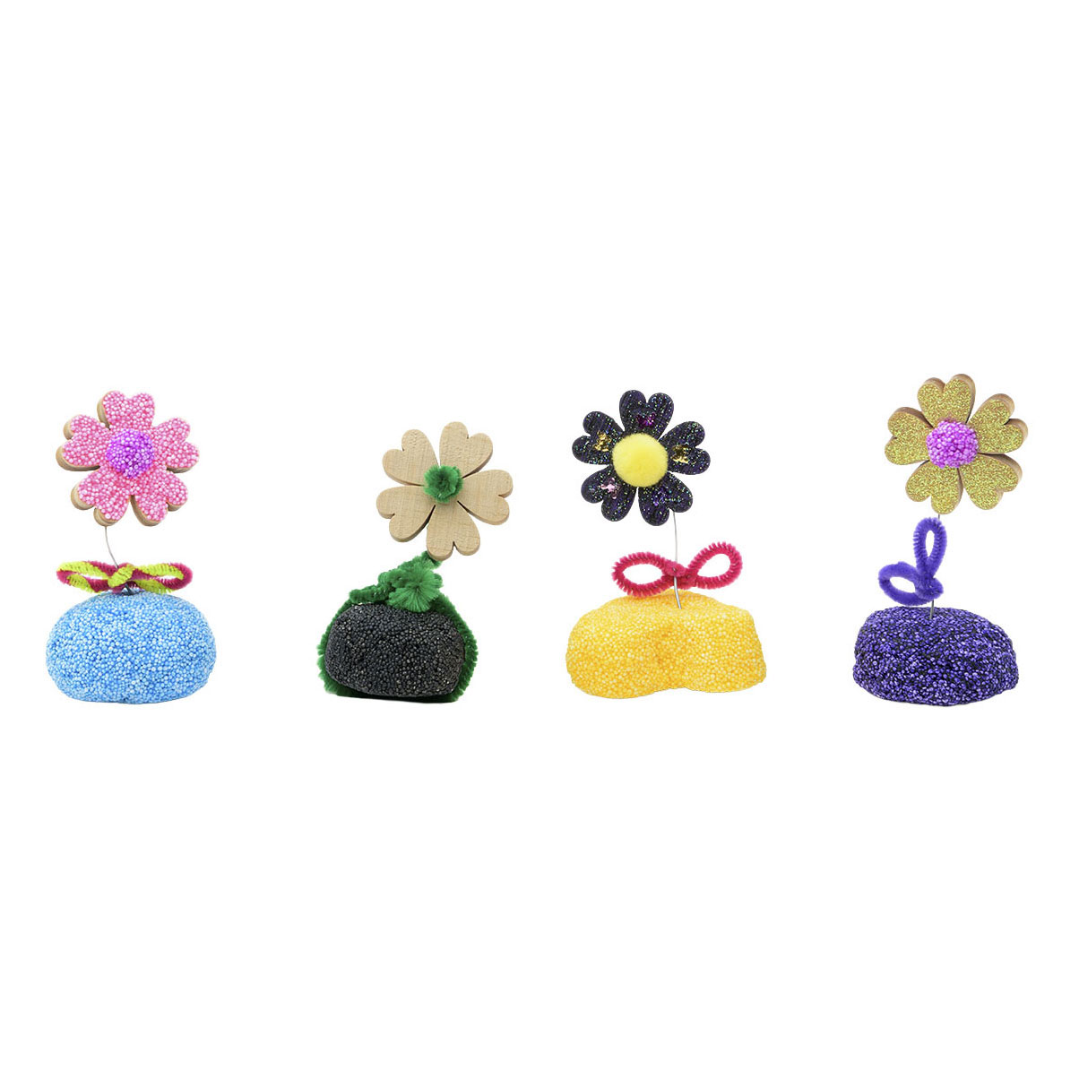 Colorations - Houten Bloem Decoratie - 20st. 