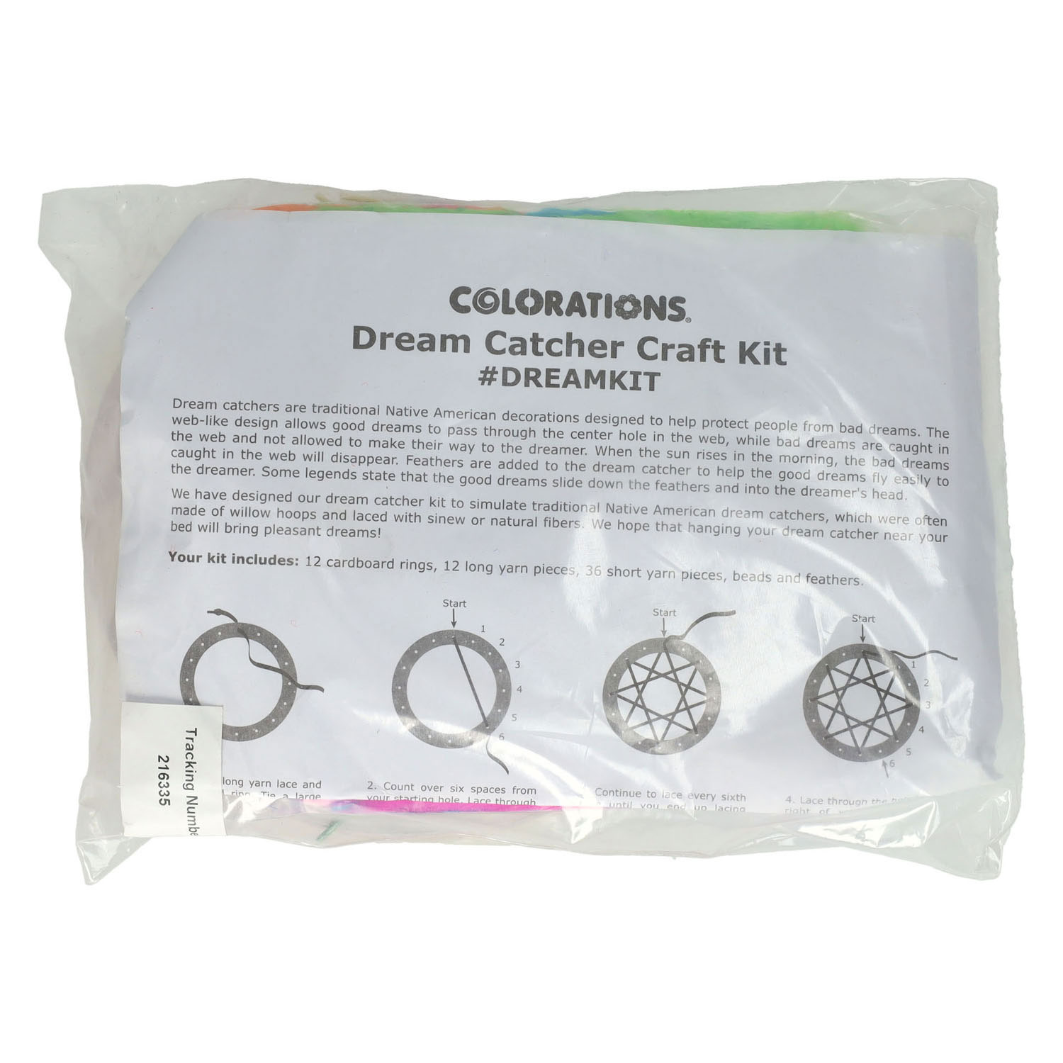 Colorations - Knutselset Kleurrijke Dromenvangers - Set van 12