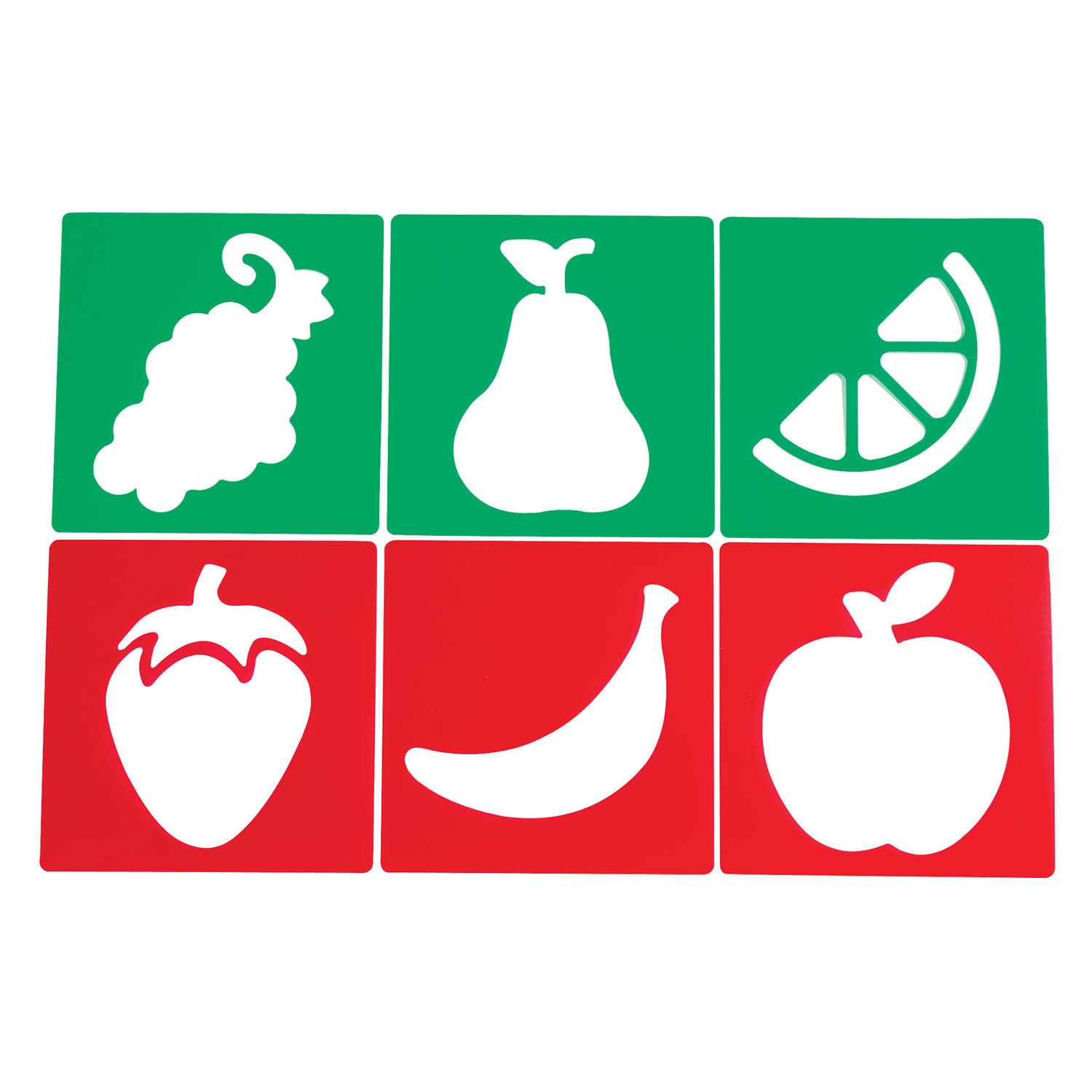 Colorations - Herbruikbare Fruit Sjablonen - 12st.