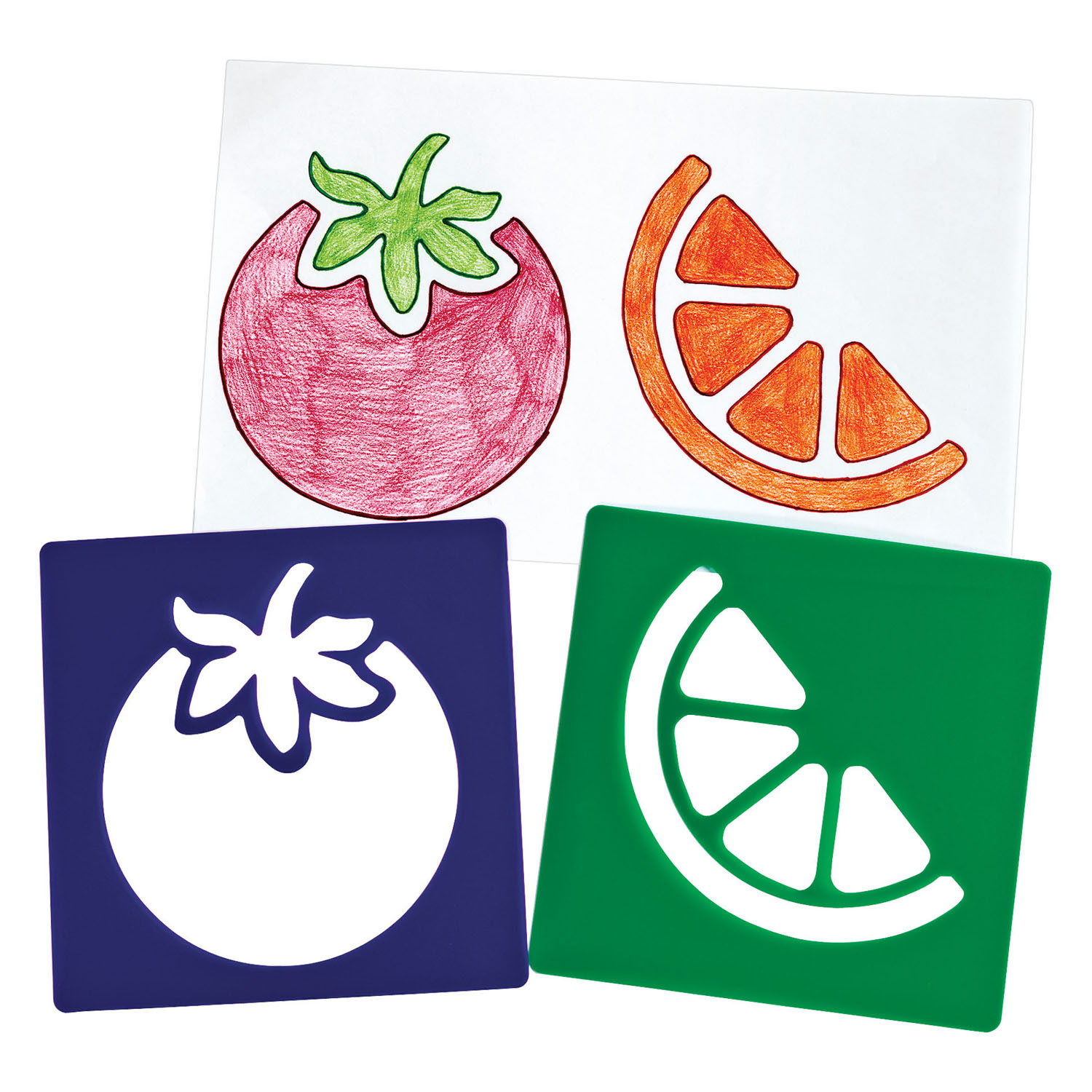 Colorations - Herbruikbare Fruit Sjablonen - 12st.