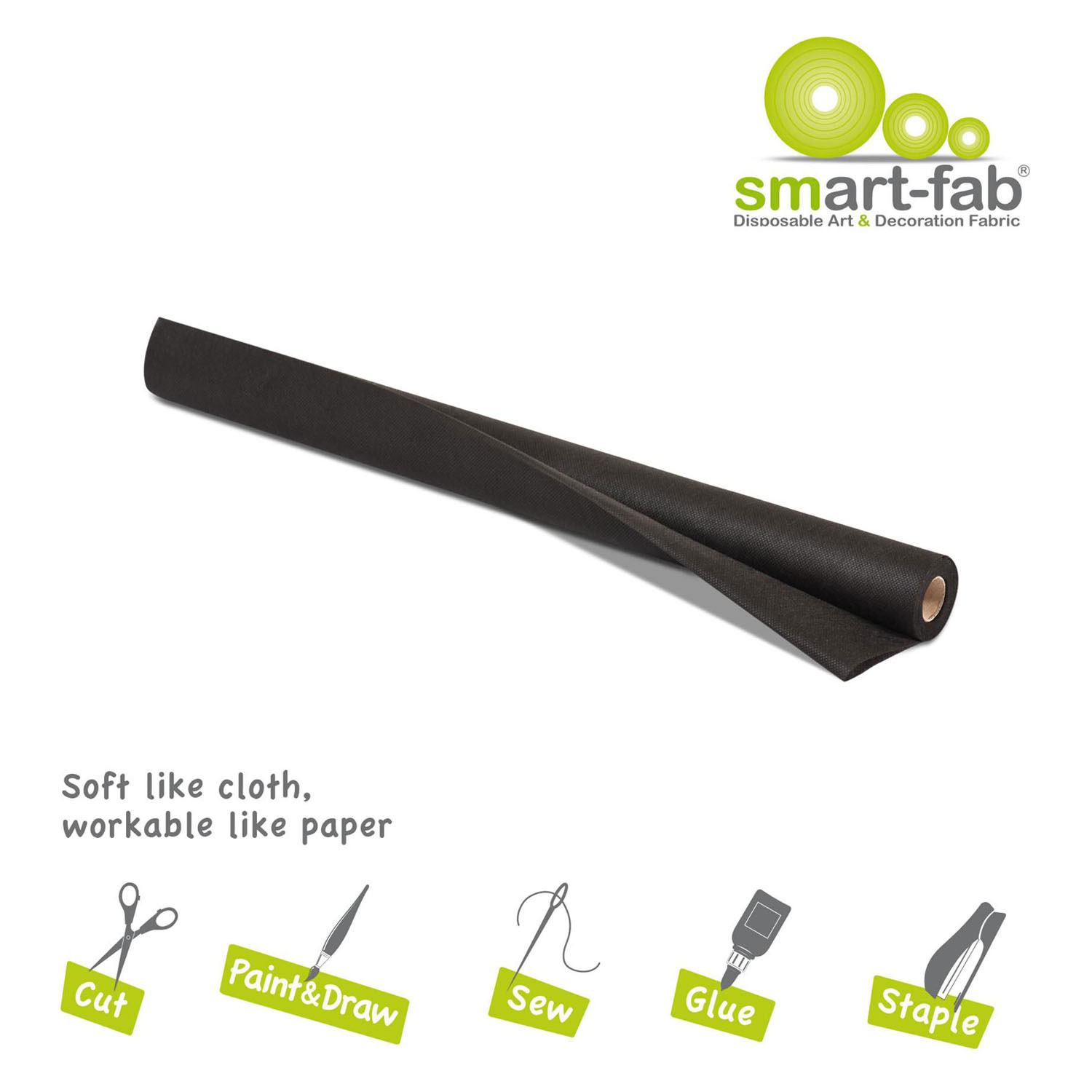 Smart Fab Rolle 0,61 x 5,5 m - Schwarz