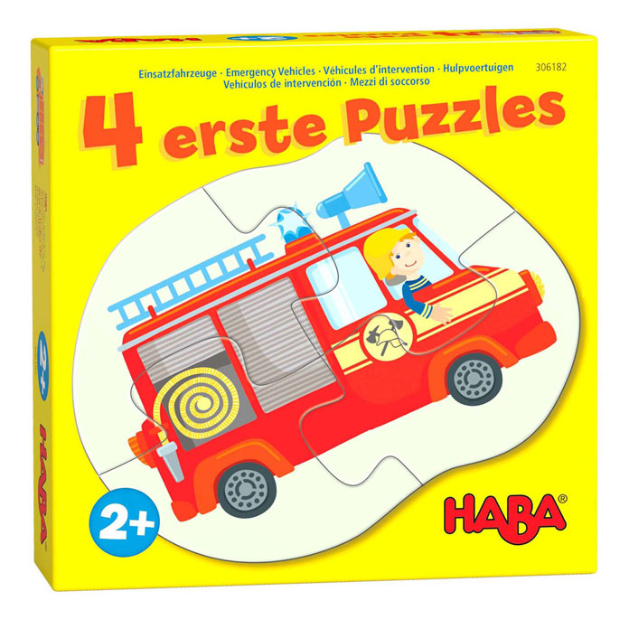 Haba 4 Eerste Puzzels Hulpvoertuigen
