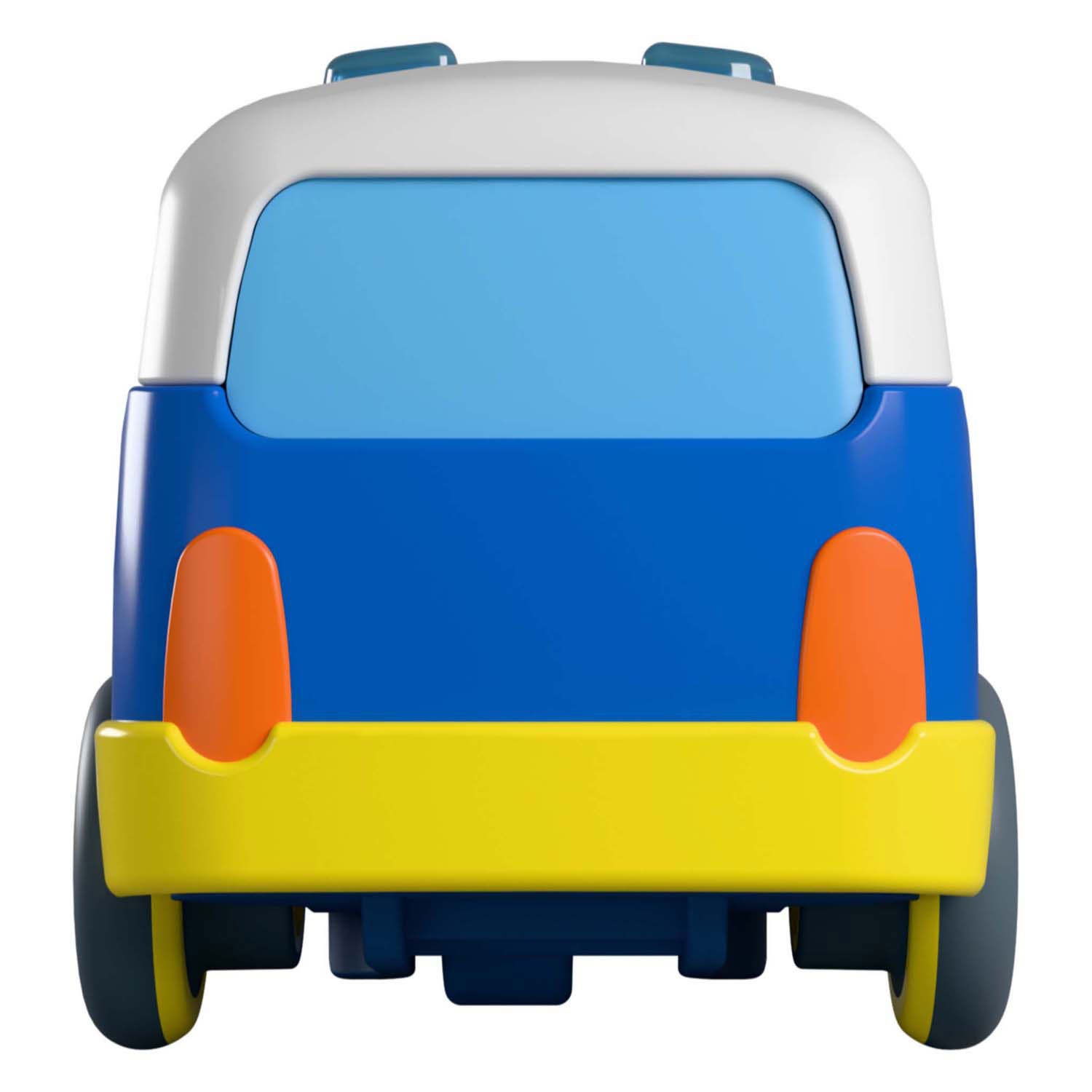 Haba Cars Polizeibus – Schwungradmotor – Nachhaltig aus recyceltem Kunststoff – Ab 2 Jahren