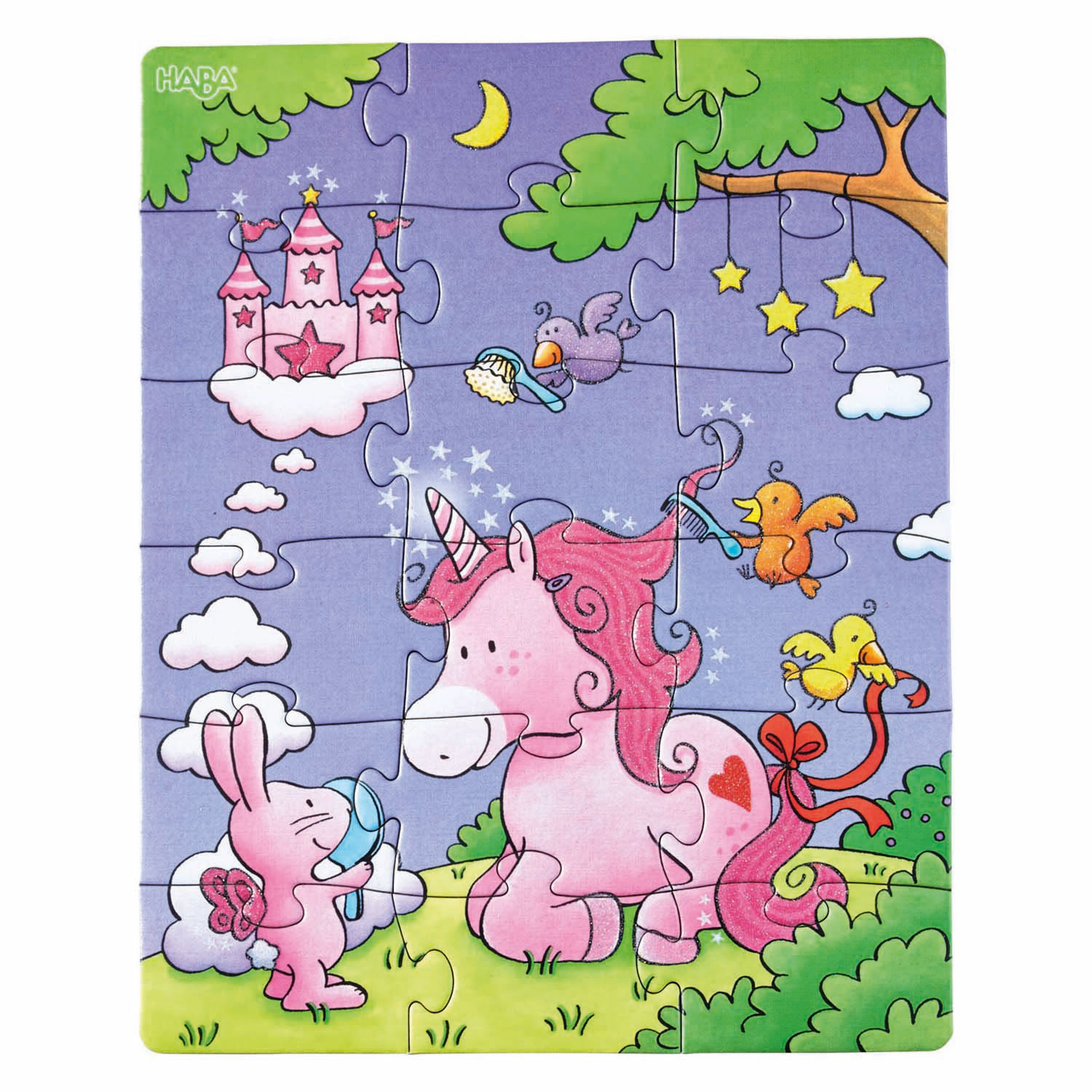 Haba Puzzels Eenhoorn Flonkerglans 3in1
