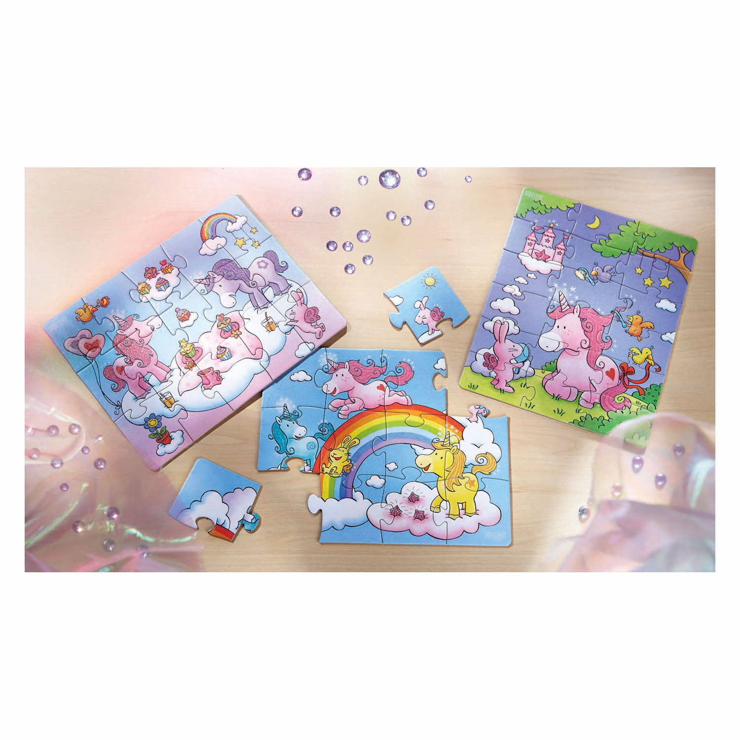 Haba Puzzels Eenhoorn Flonkerglans 3in1