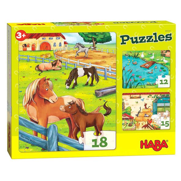 Haba Puzzels Boerderijdieren 3in1