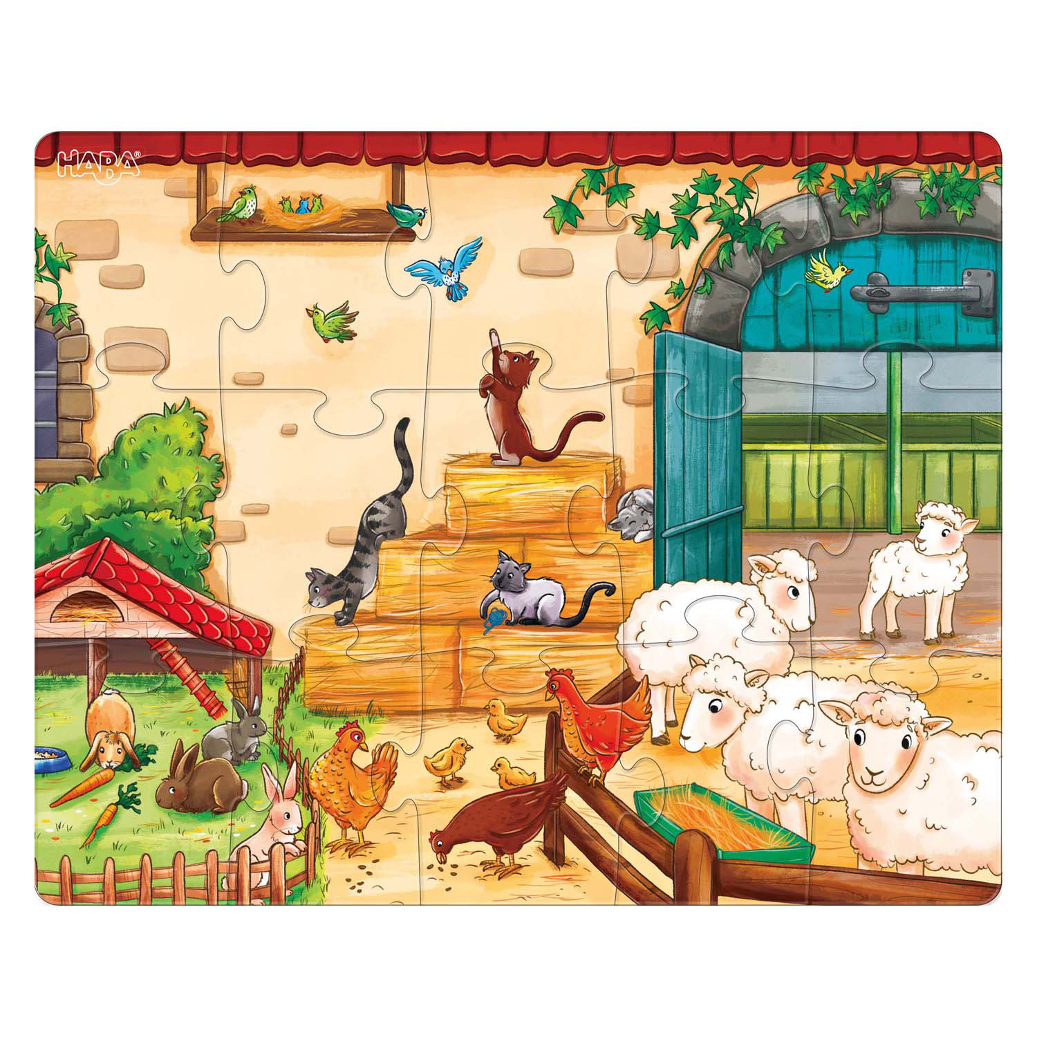 Haba Puzzels Boerderijdieren 3in1