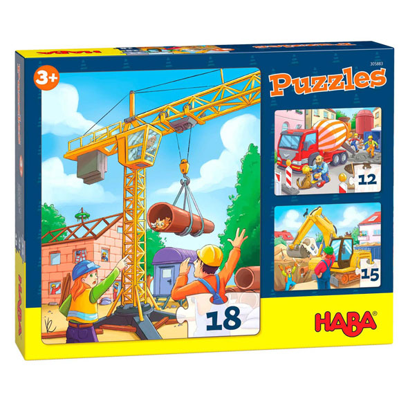 Haba Puzzles Baufahrzeuge 3in1