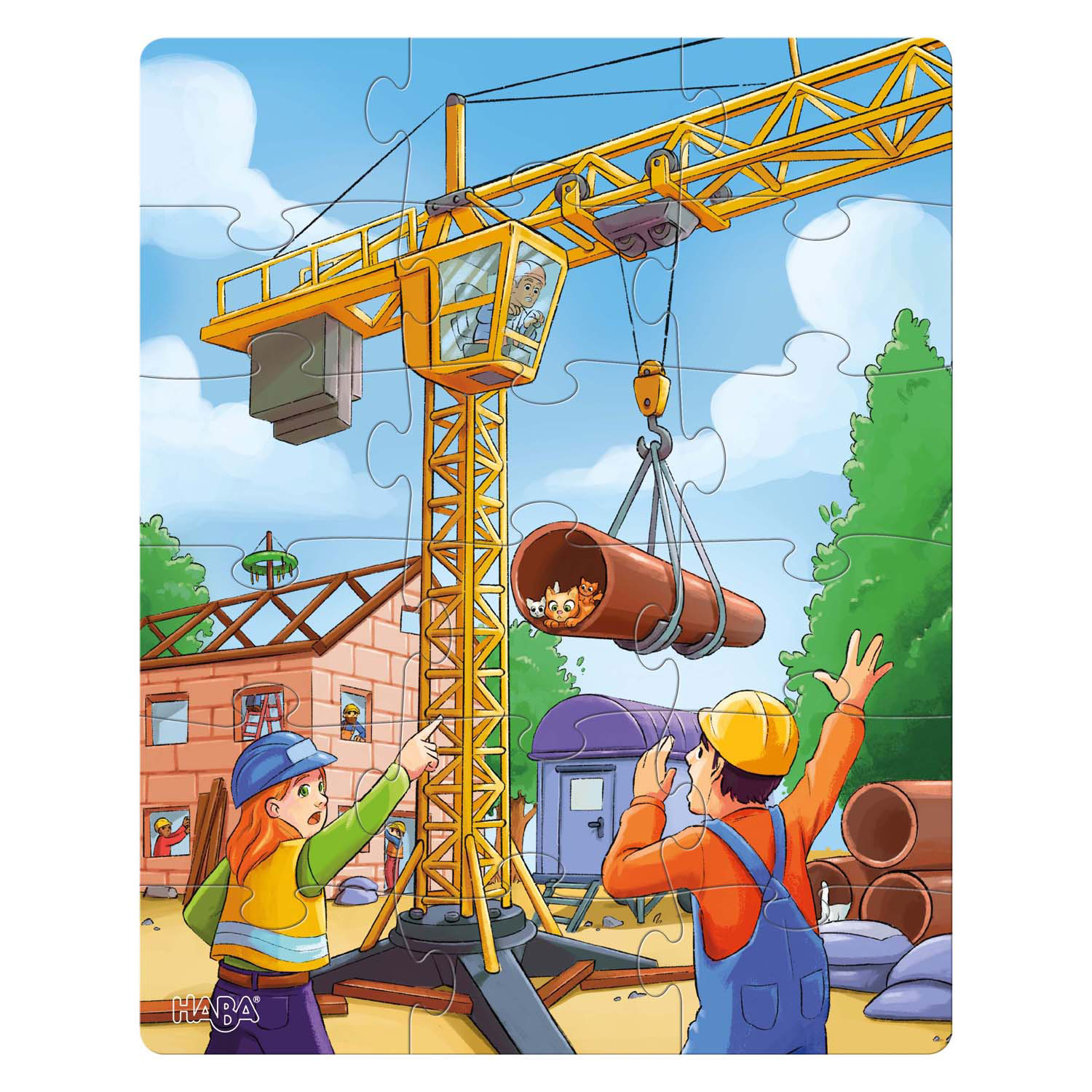Haba Puzzles Baufahrzeuge 3in1