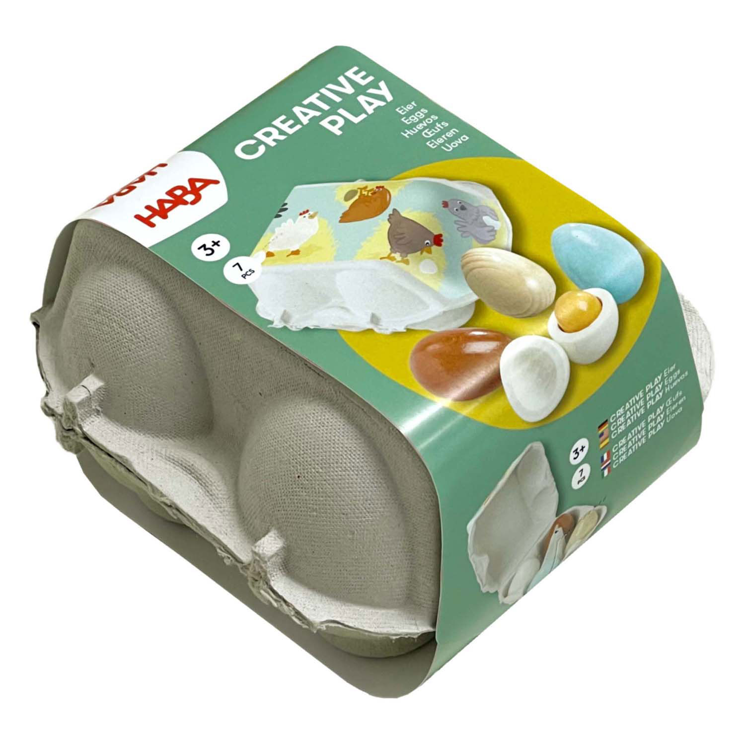 Haba Houten Speeleieren in Eierdoos, 6dlg.