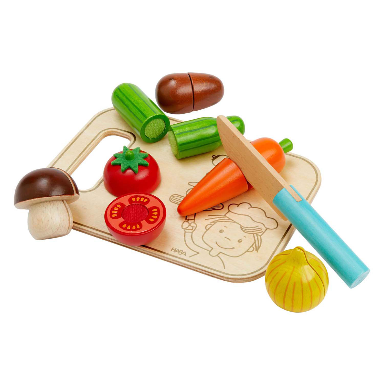 Haba Creative Play - Groenteset met Snijplank en Mes