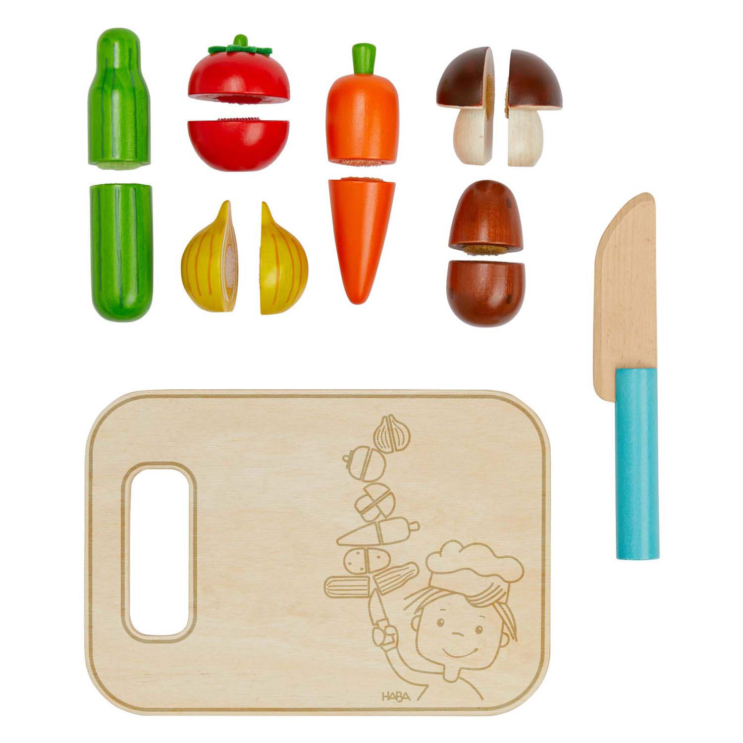Haba Creative Play - Groenteset met Snijplank en Mes