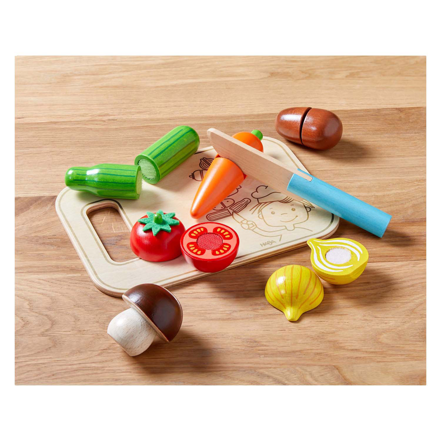 Haba Creative Play - Groenteset met Snijplank en Mes