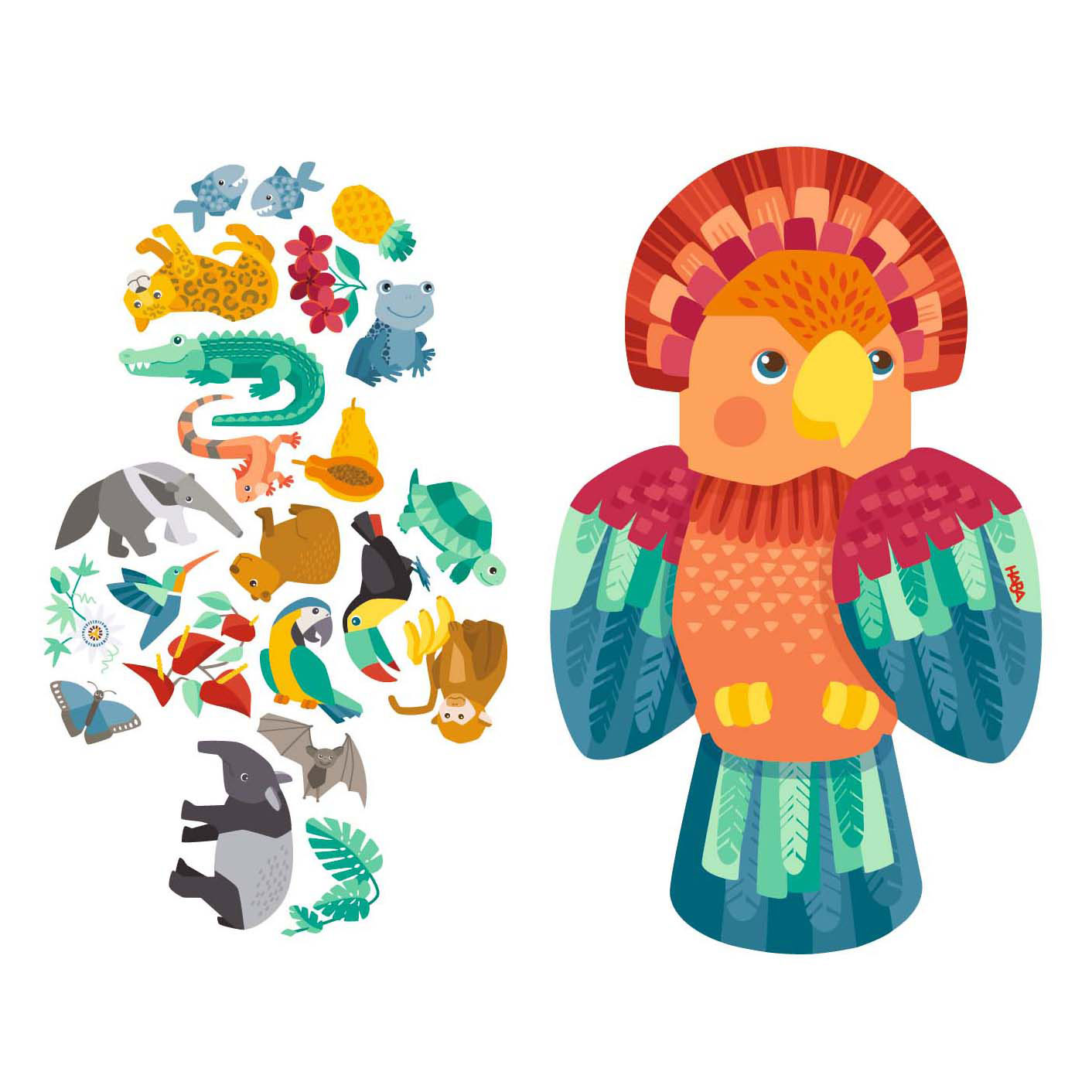 Haba 2in1 Puzzel Papegaai