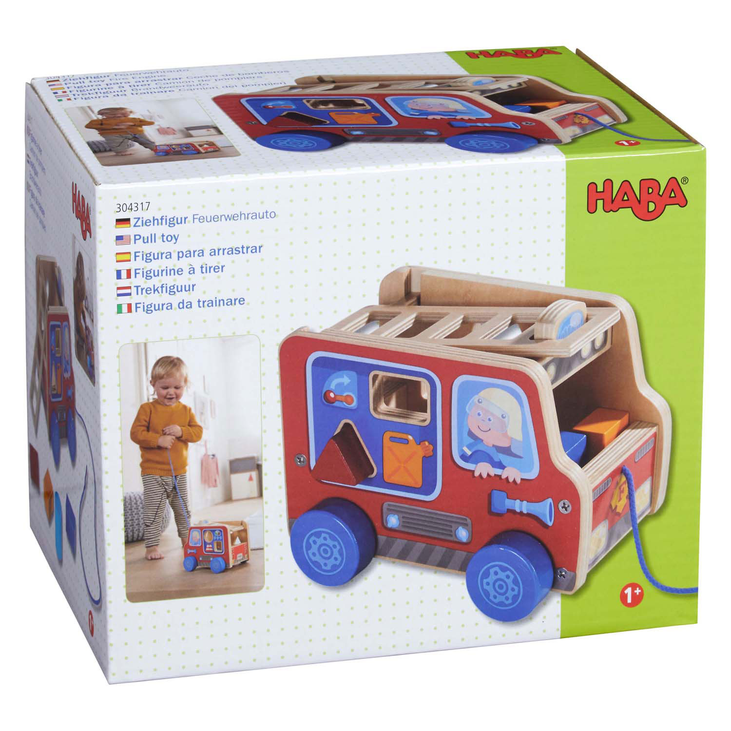 Haba Houten Trekfiguur Brandweerauto