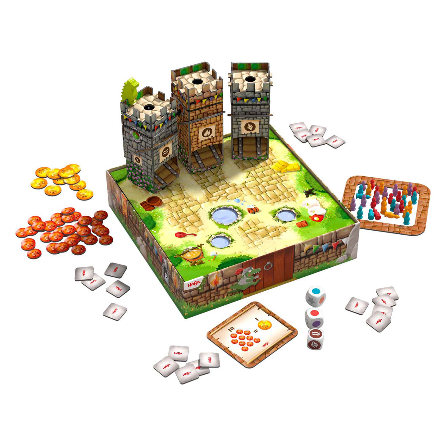 Haba De Stormloop en Het Grote Drakenspektakel Bordspel