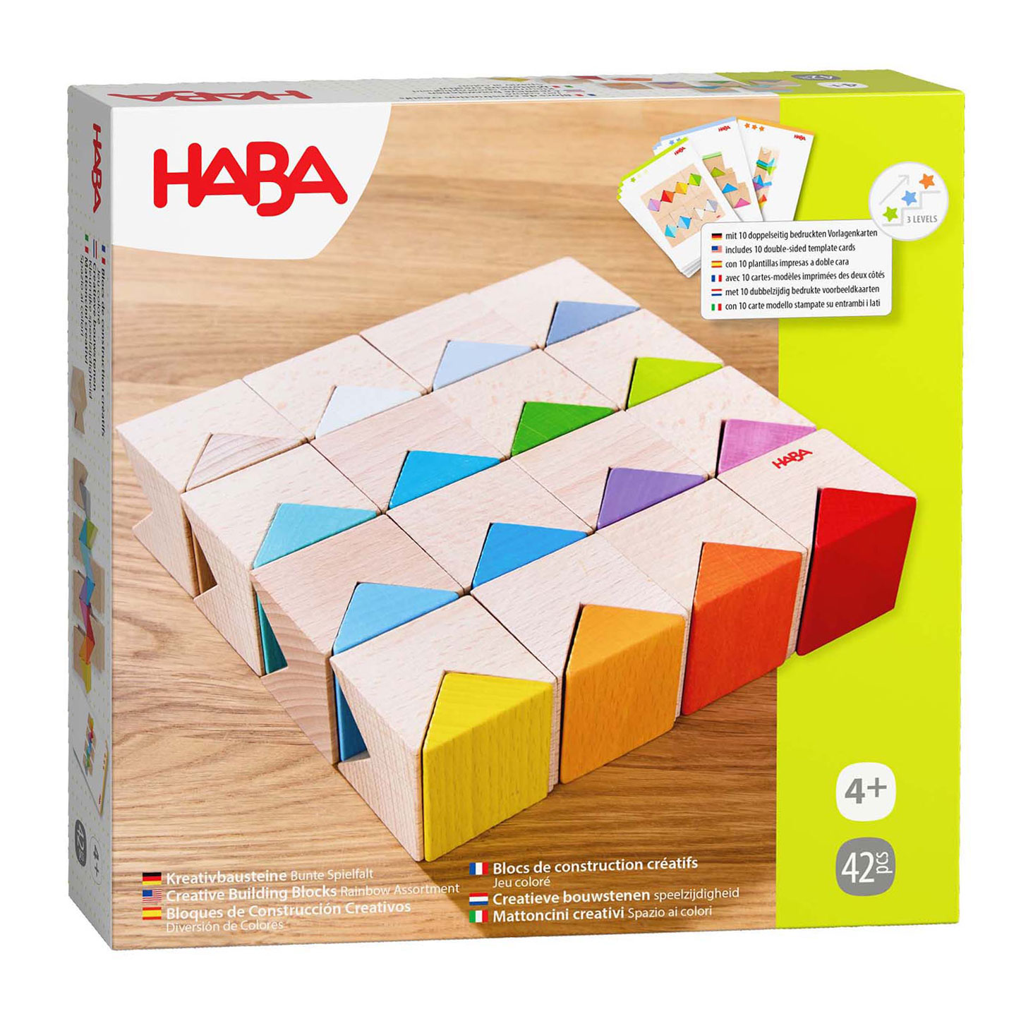 Haba Creatieve Houten Bouwstenen Regenboogkleuren