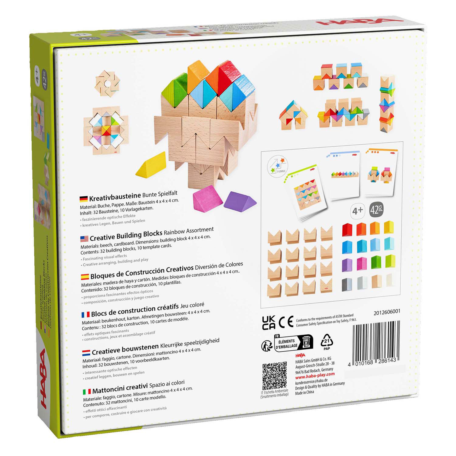 Haba Creatieve Houten Bouwstenen Regenboogkleuren