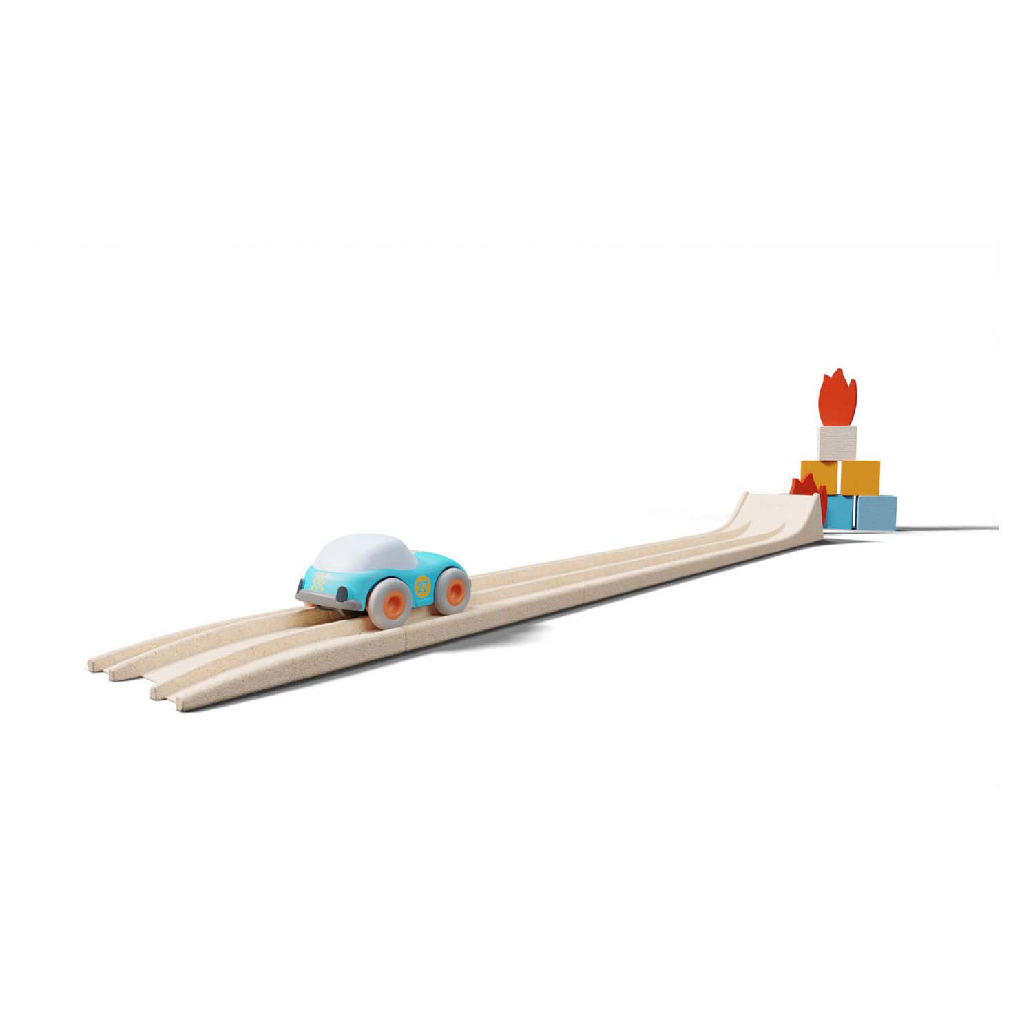 Tremplin à ski en bois Haba Kullerbu