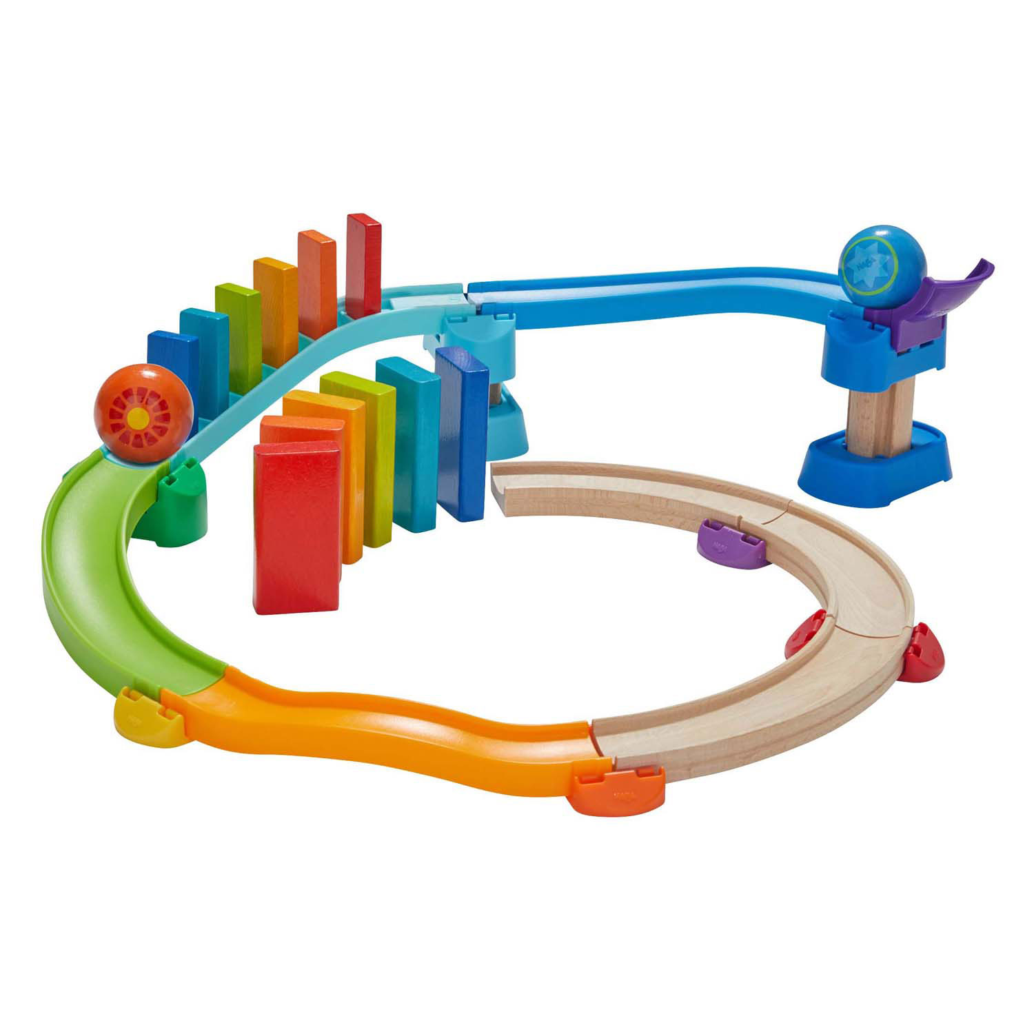 Haba Kullerbu Houten Knikkerbaan Basisdoos Ronde Domino