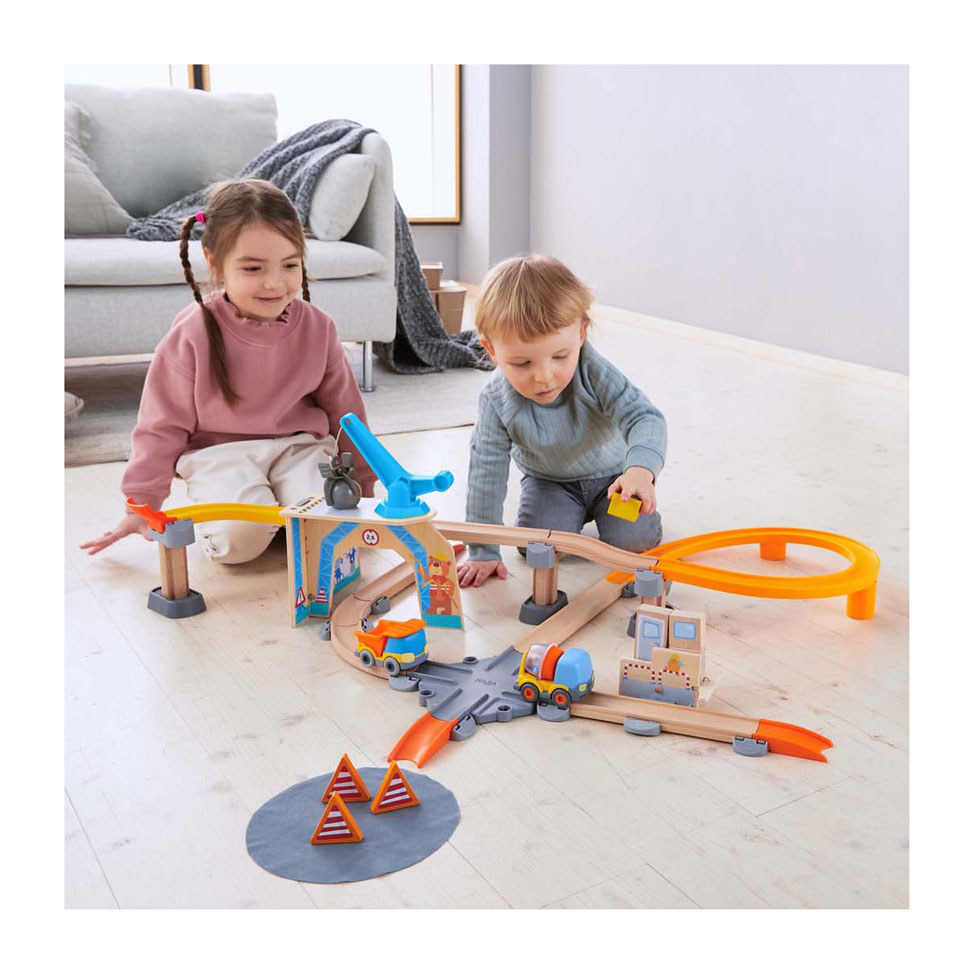 Haba Kullerbü Holz-Kugelbahn Spielbahn Große Baustelle