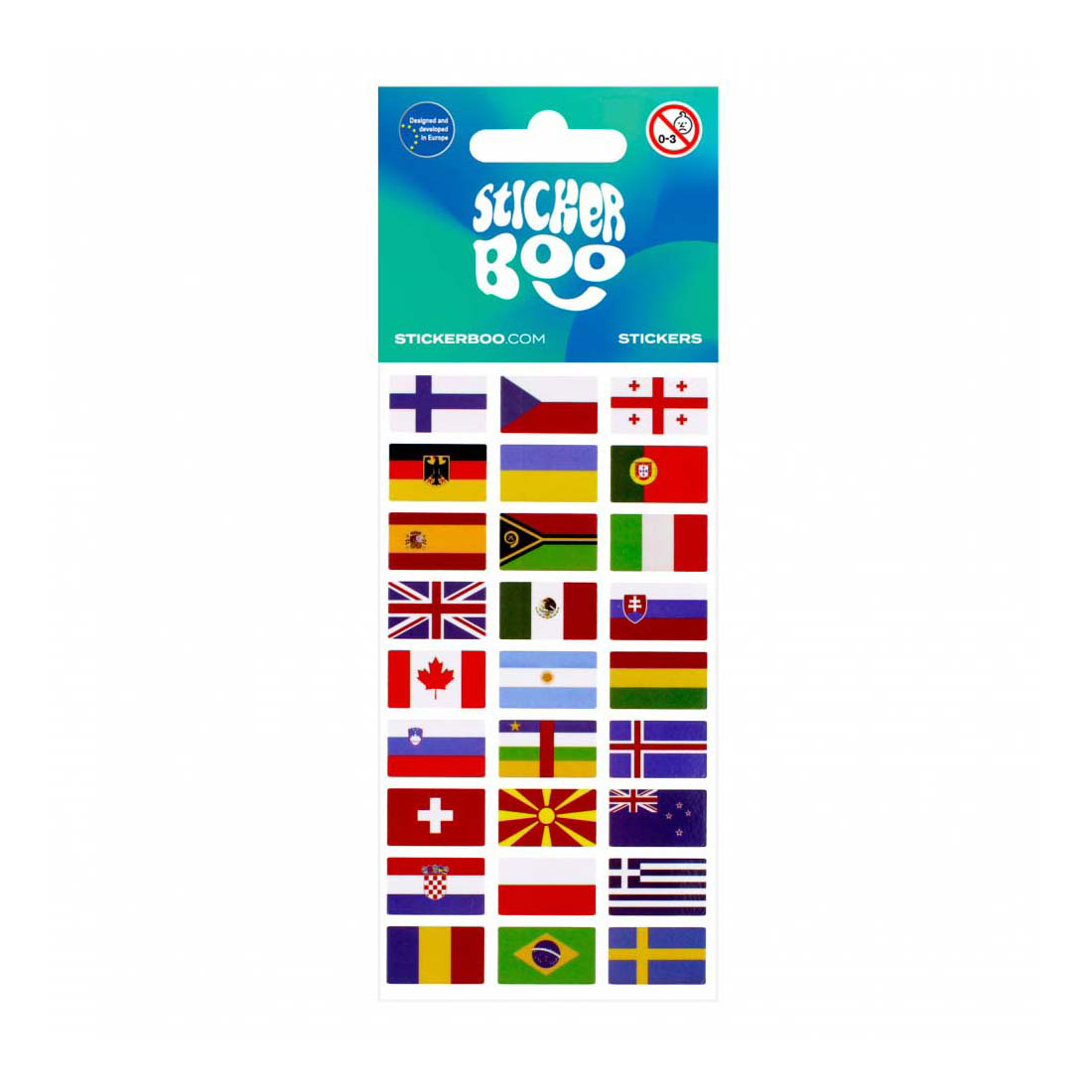Stickerbogen Flaggen