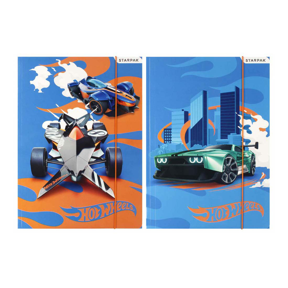 Carte avec élastique A4 Hot Wheels