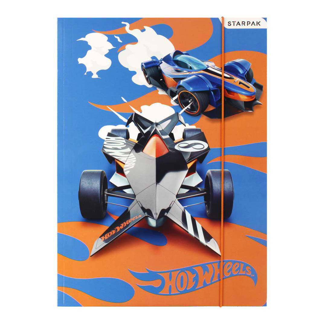 Carte avec élastique A4 Hot Wheels