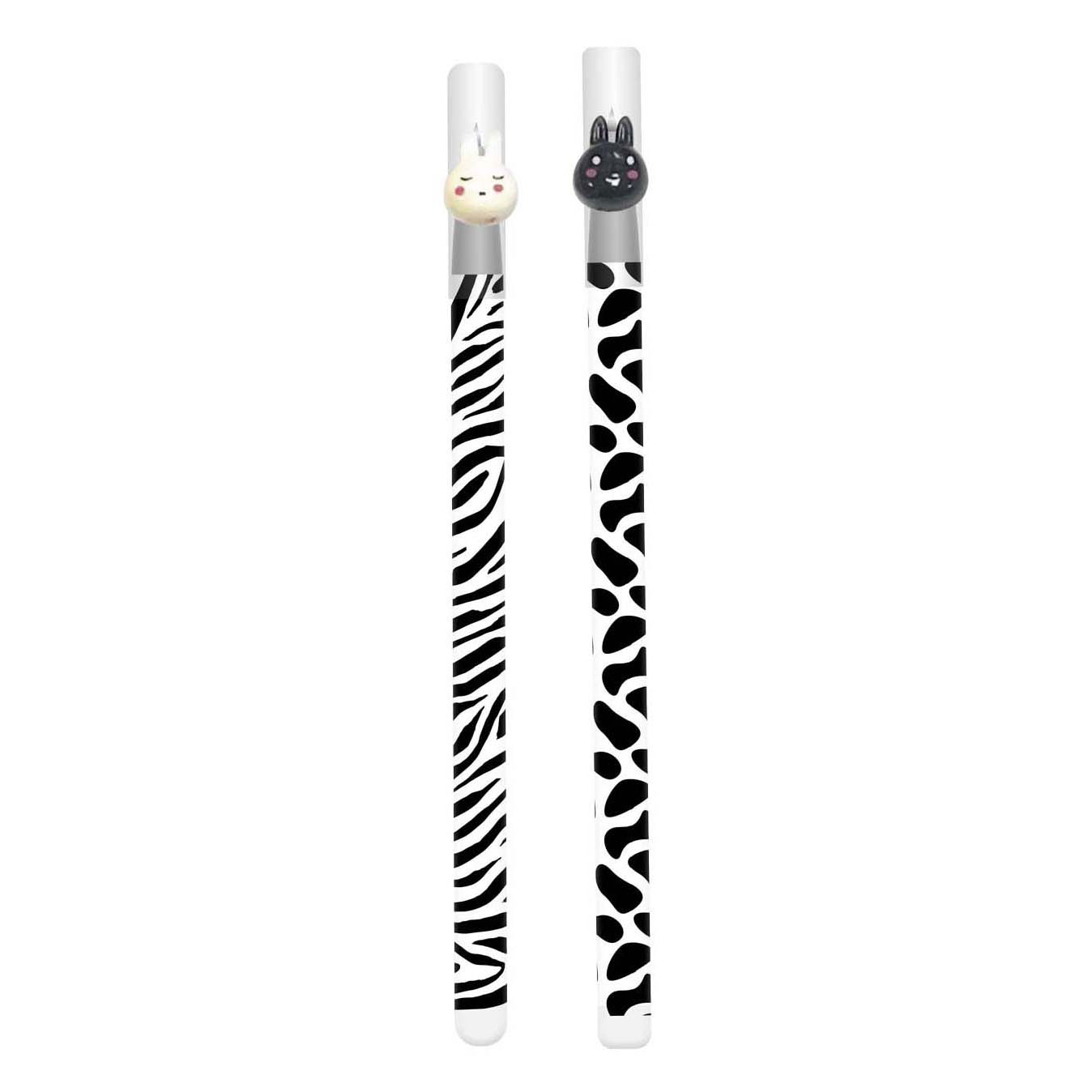 Radierbarer Gelstift mit weißem und schwarzem Aufdruck