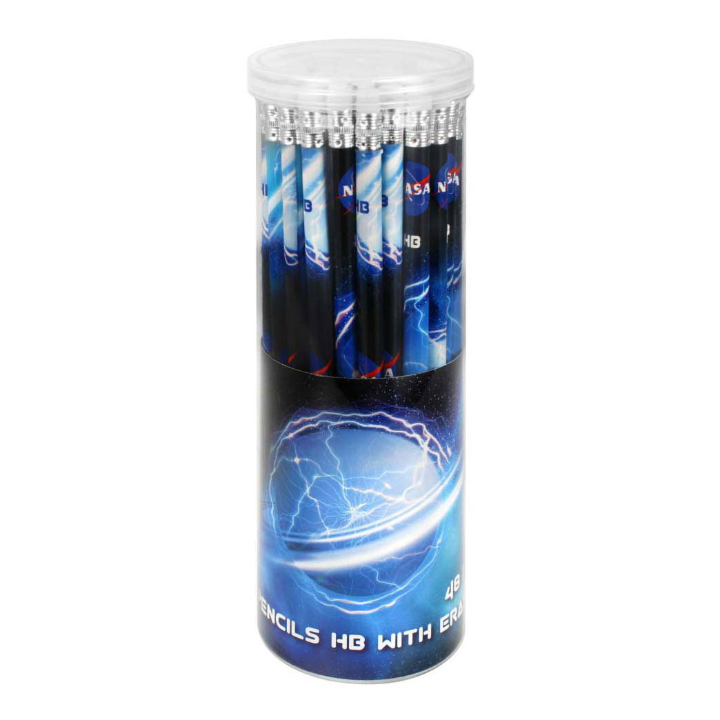 Bleistifte mit Radiergummi Space, 48 Stück