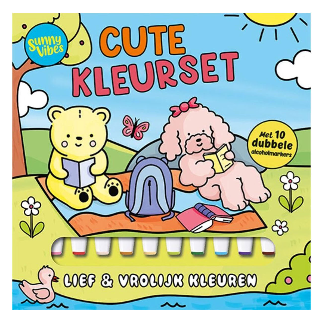Livre de coloriage Sunny Vibes - Joli ensemble de coloriage