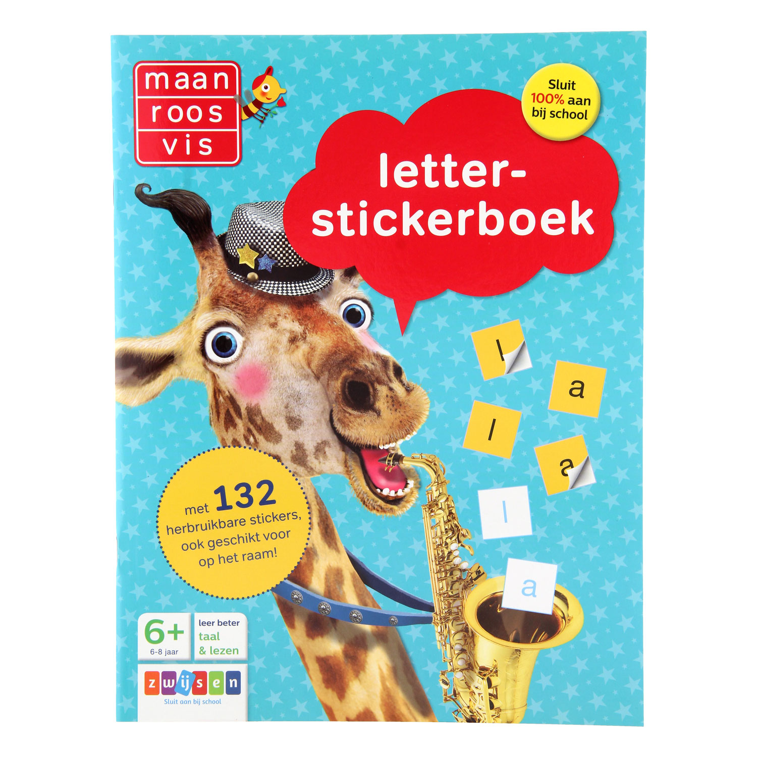Maan Roos Vis Letter-Stickerboek