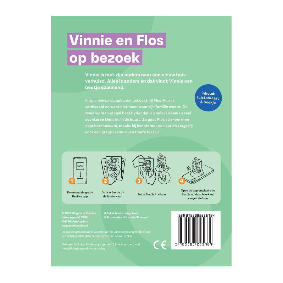 Vinnie en Flos op Bezoek Luisterkaart