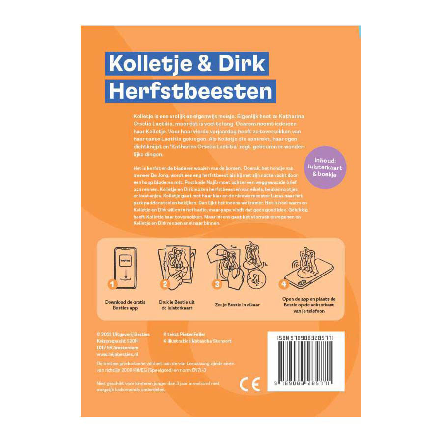 Karte zum Zuhören mit Herbsttieren