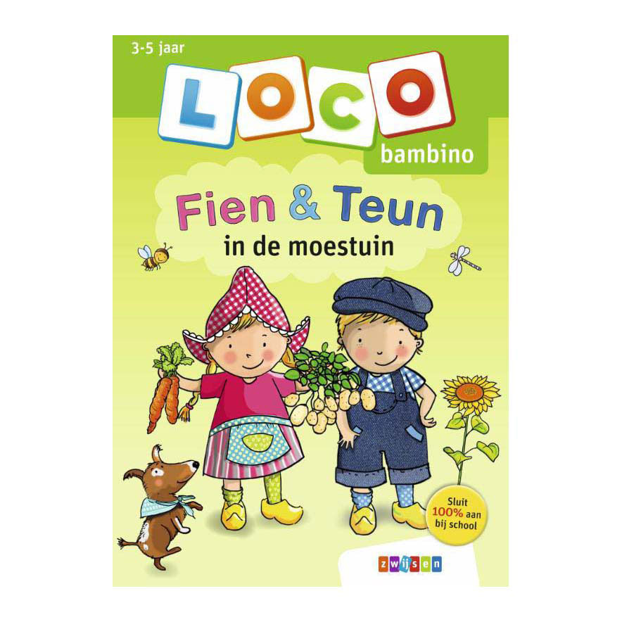 Livret d'exercices Loco Bambino Fien & Teun au Potager