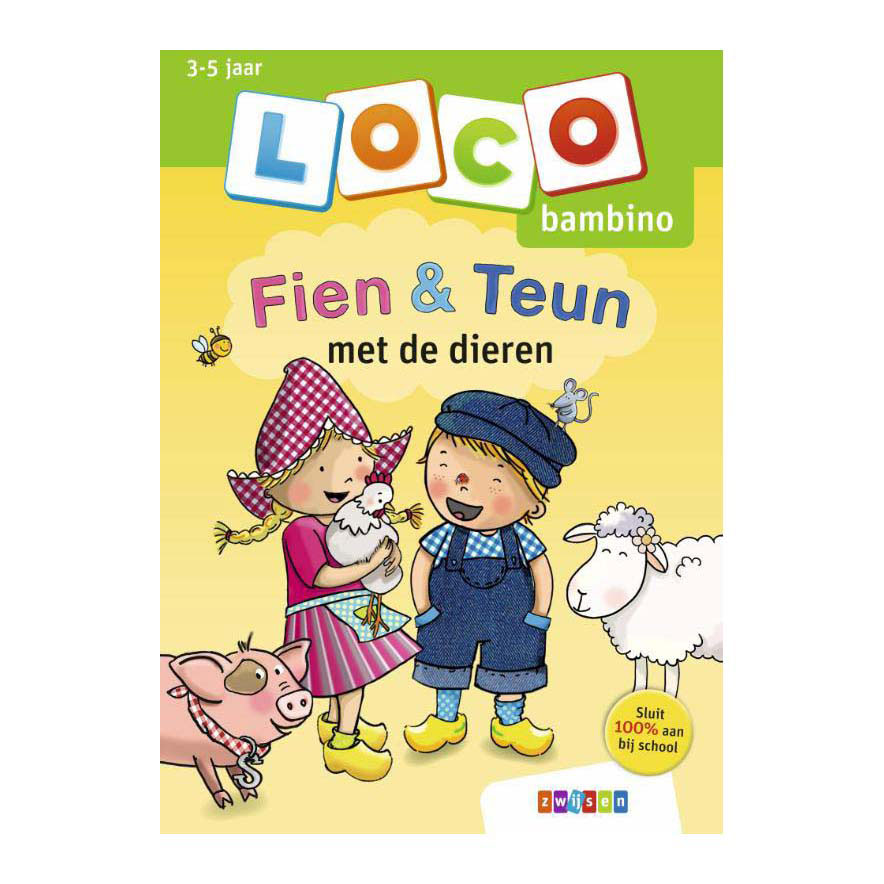 Oefenboekje Loco Bambino Fien & Teun met de Dieren